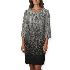 Roman Originals Texture Gradient Badycon Dress UK14 US 10 Black Gray Pockets